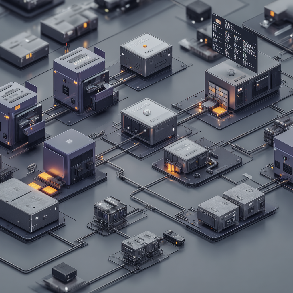 Photorealistic visualization of software configuration states, showing enabled and disabled system modules that control logfile retention and log generation in a SaaS environment.