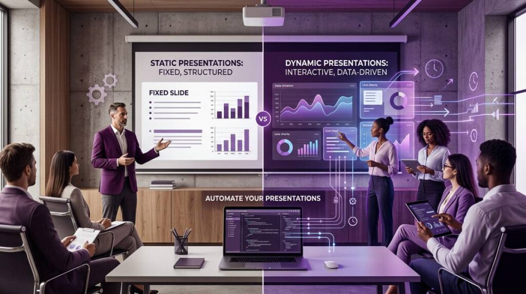 static vs dynamic presentations what they are when to use which and how to automate them